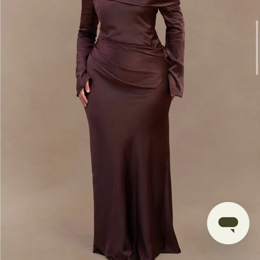 Meshki Chocolate Brown Dress - Picture 2 of 4